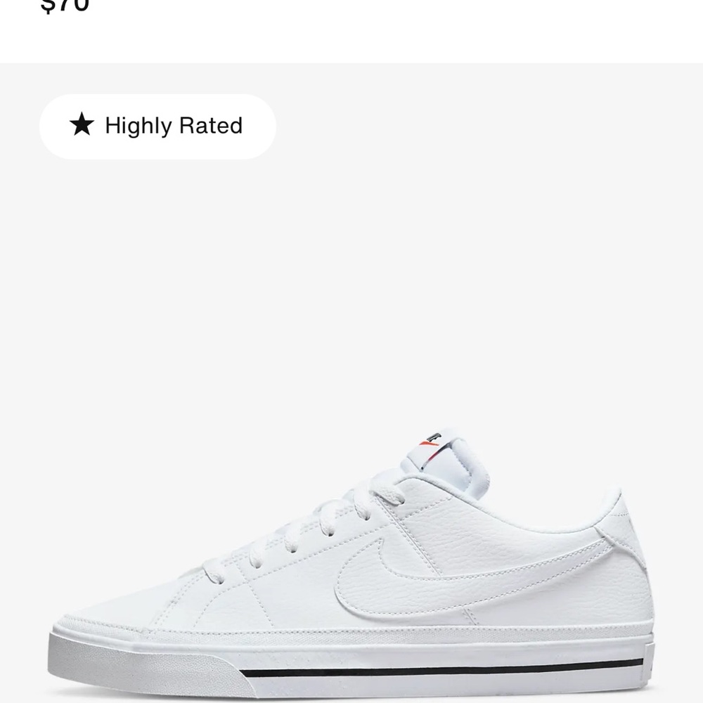 Men’s Nike sneakers, size 12. White